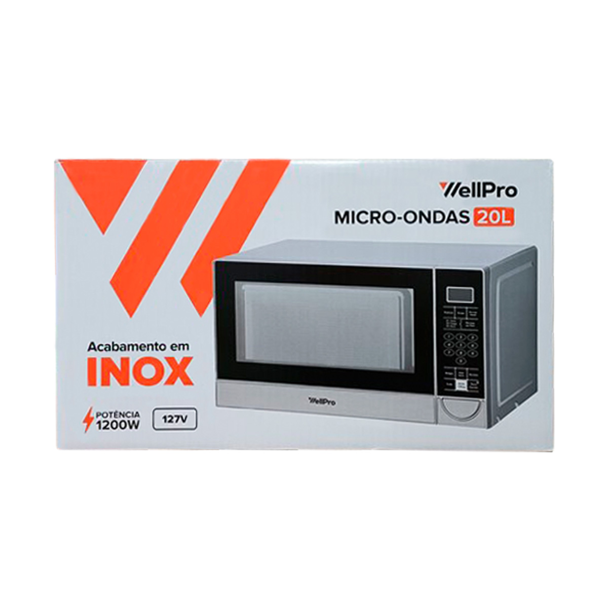 Micro-ondas 20L Inox 127V | WellPro