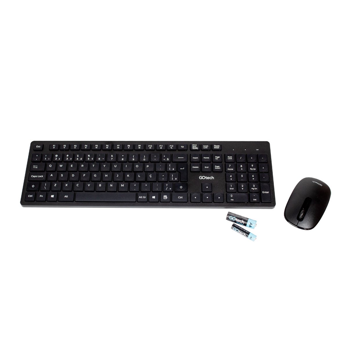 Br Supply - Kit Teclado e Mouse Sem Fio 2,4GHz CSF1010 Preto | GoTech