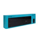Kit Teclado e Mouse Sem Fio 2,4GHz GoTech CSF1010 Preto