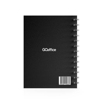 Caderno 1/4 Espiral Capa Dura 140X200mm 200fls Preto | Go Office