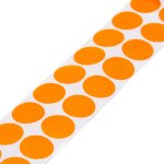 Etiqueta Couchê 25mm Redonda Laranja rolo 630 unidades