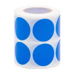 Etiqueta Couchê 25mm Redonda Azul Rolo 630 unidades