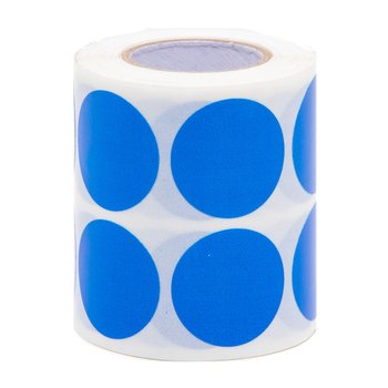 Etiqueta Couchê 25mm Redonda Azul Rolo 630 unidades