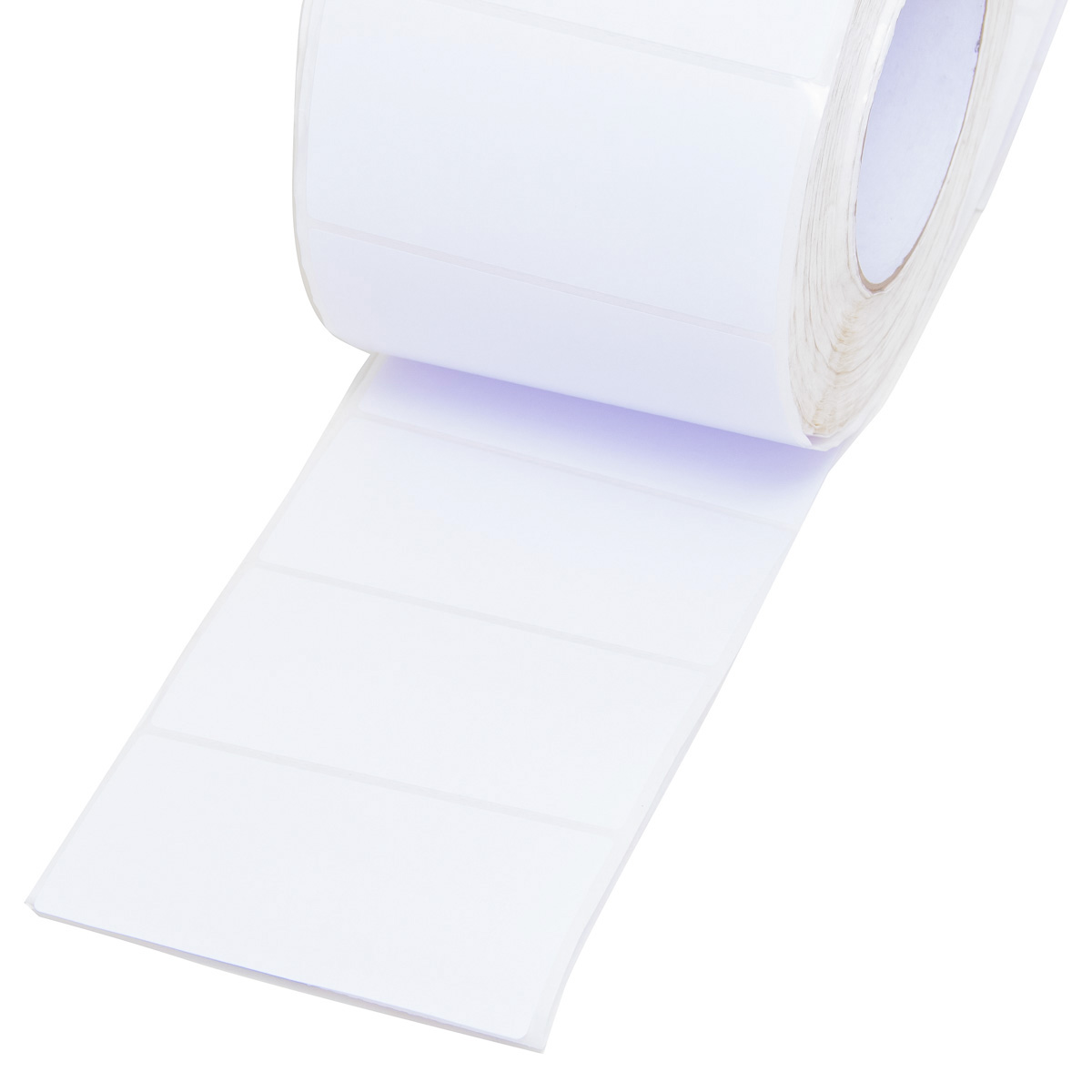 Etiqueta Couchê 100 x 50mm 1 coluna Branca Rolo 1500 unidades