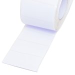 Etiqueta Couchê 100 x 50mm 1 coluna Branca Rolo 1500 unidades