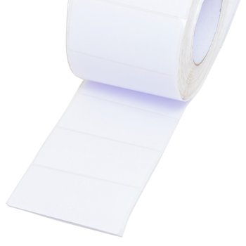 Etiqueta Couchê 100 x 50mm 1 coluna Branca Rolo 1500 unidades