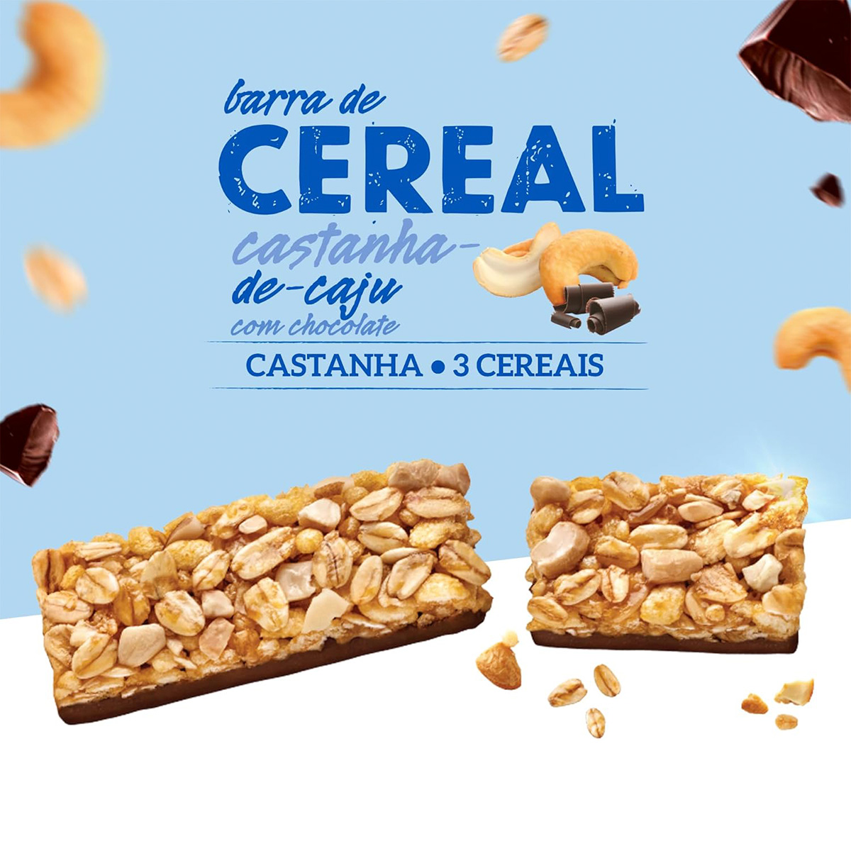 Barra de Cereal Nutry Castanha de Caju com Chocolate 22g