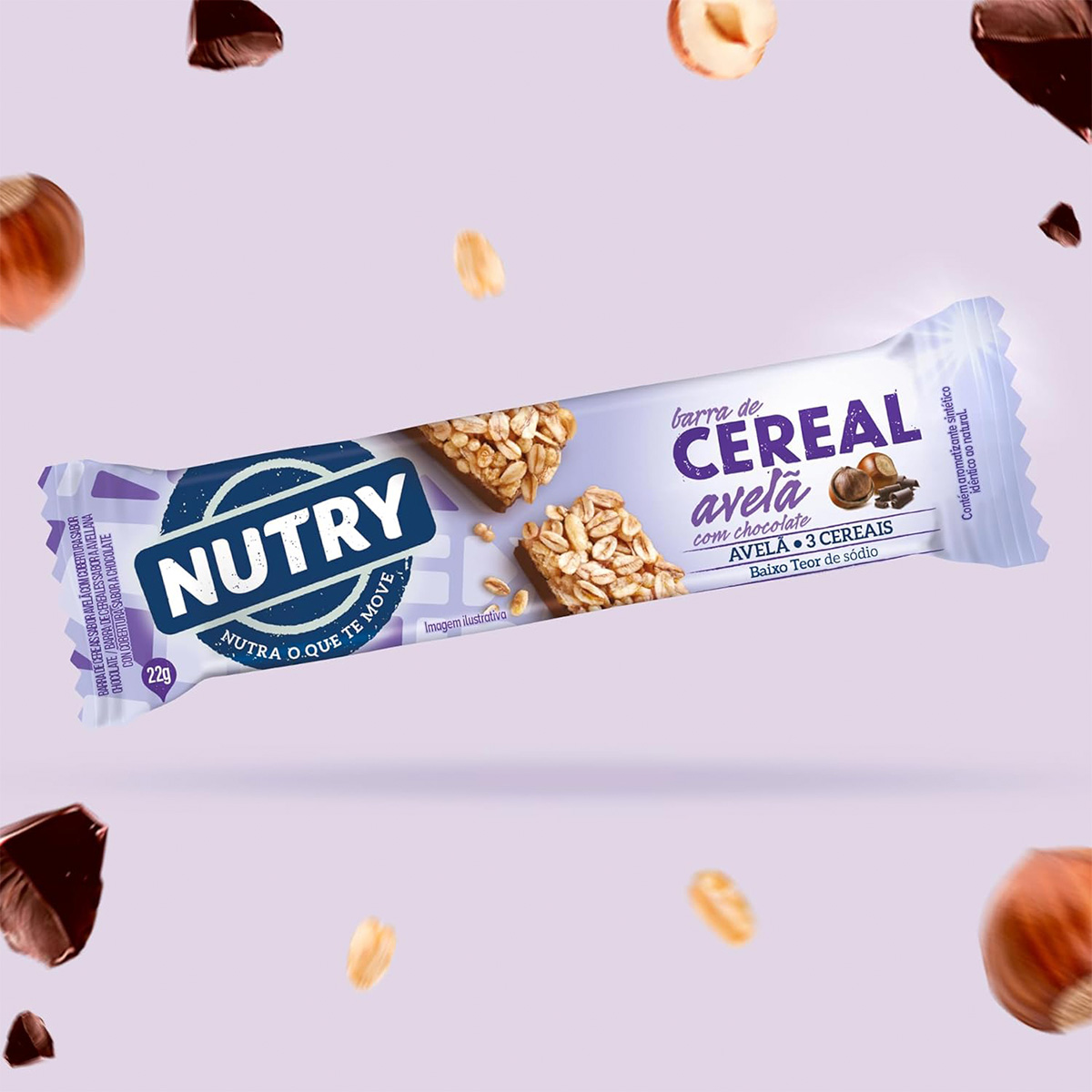 Barra de Cereal Avelã com Chocolate 22g | Nutry