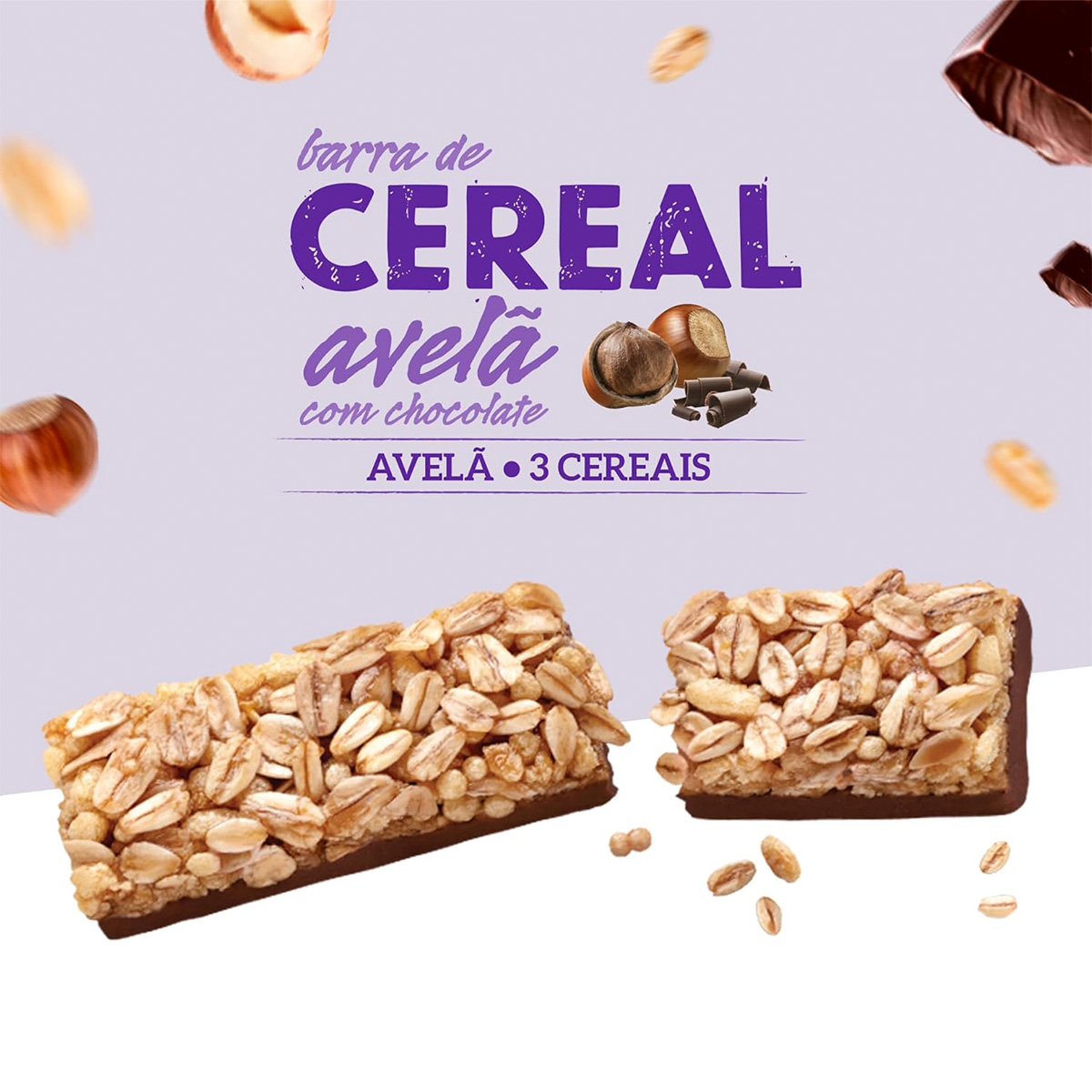 Barra de Cereal Avelã com Chocolate 22g | Nutry