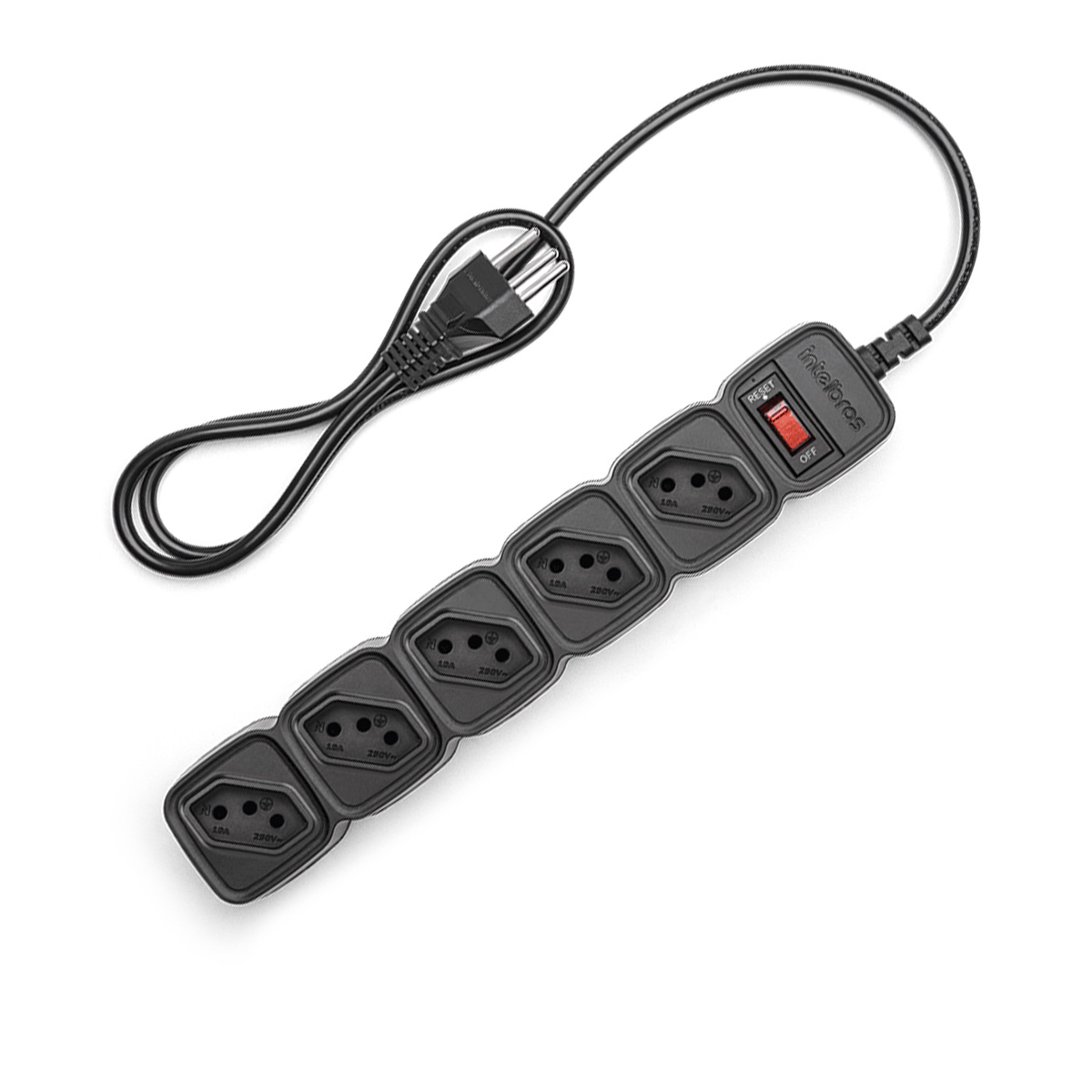 Filtro de Linha 5 Tomadas Bivolt 3,0m Preto | Intelbras