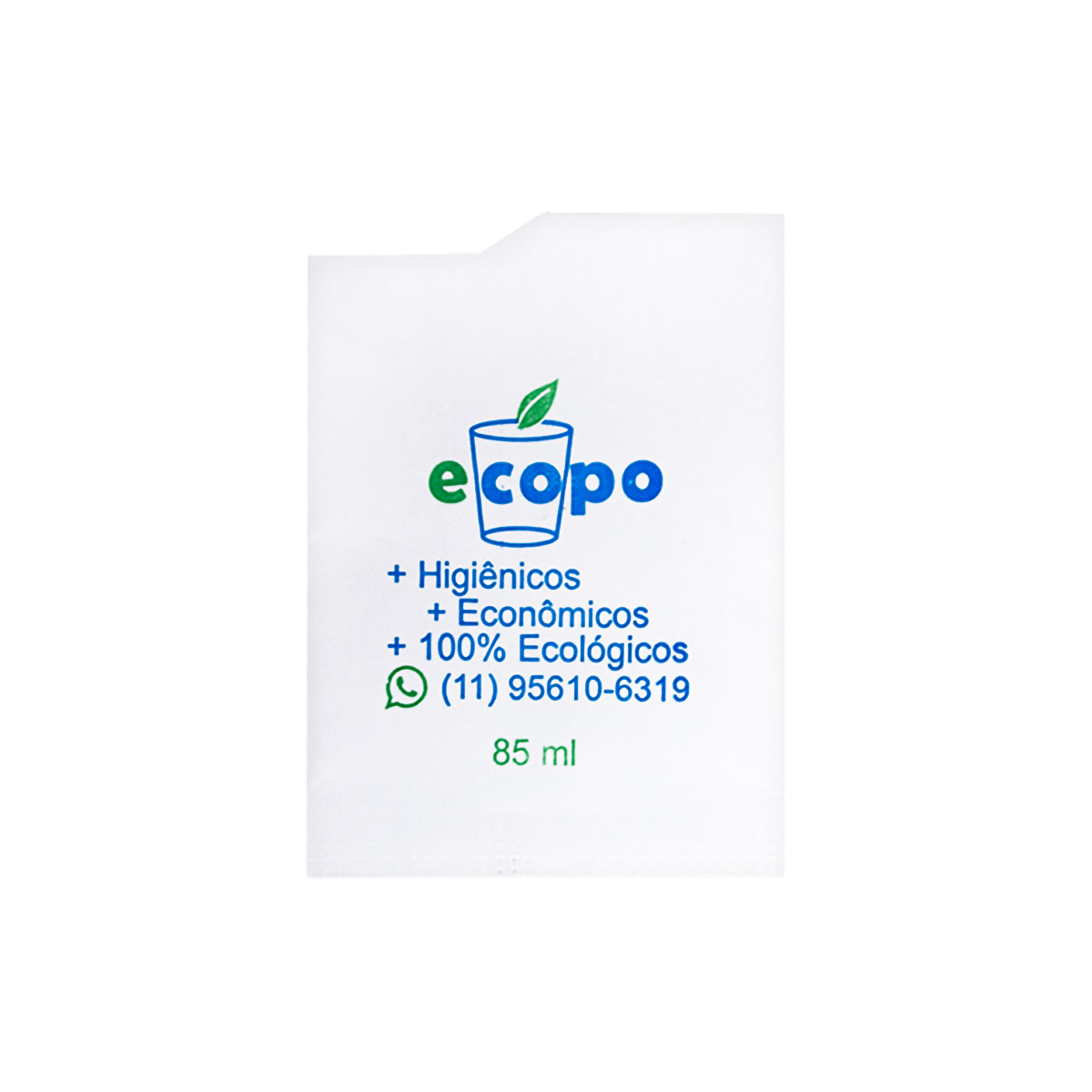 Copo De Papel Descartável Tipo Envelope 85ml Ecopo CX 250UN