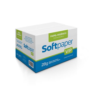 Papel Higiênico Interfolhado Folha Dupla 9.000 folhas 28g | Softpaper Vip
