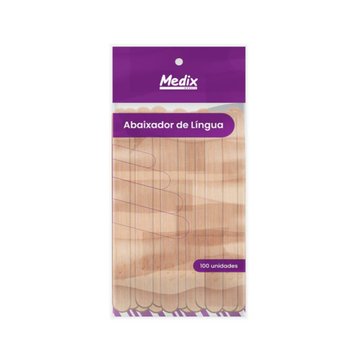 Abaixador de Língua em Madeira 100 unidades | Medix