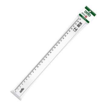 Régua Plástica 30cm Cristal | Dello