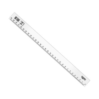 Régua Plástica 30cm Cristal | Dello
