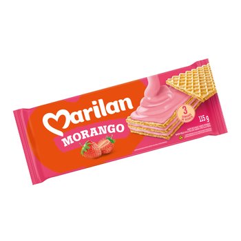 Biscoito Wafer Morango 115g | Marilan
