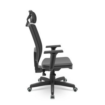 Cadeira Presidente Telada Encosto Regulável com Apoio Cabeça | Brizza