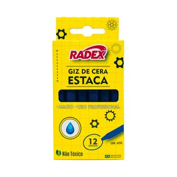 Giz de Cera Estaca Azul 12 unidades | Radex