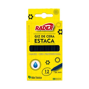 Giz de Cera Estaca Preto 12 unidades | Radex