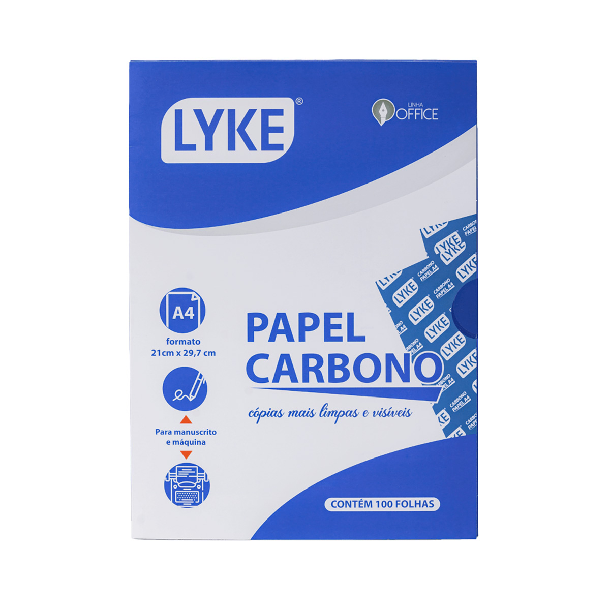 Papel Carbono A4 Azul CX 100FLS