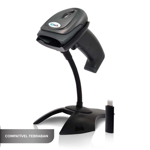 Leitor de Código de Barras 1D Febraban Sem Fio e USB | Go Tech