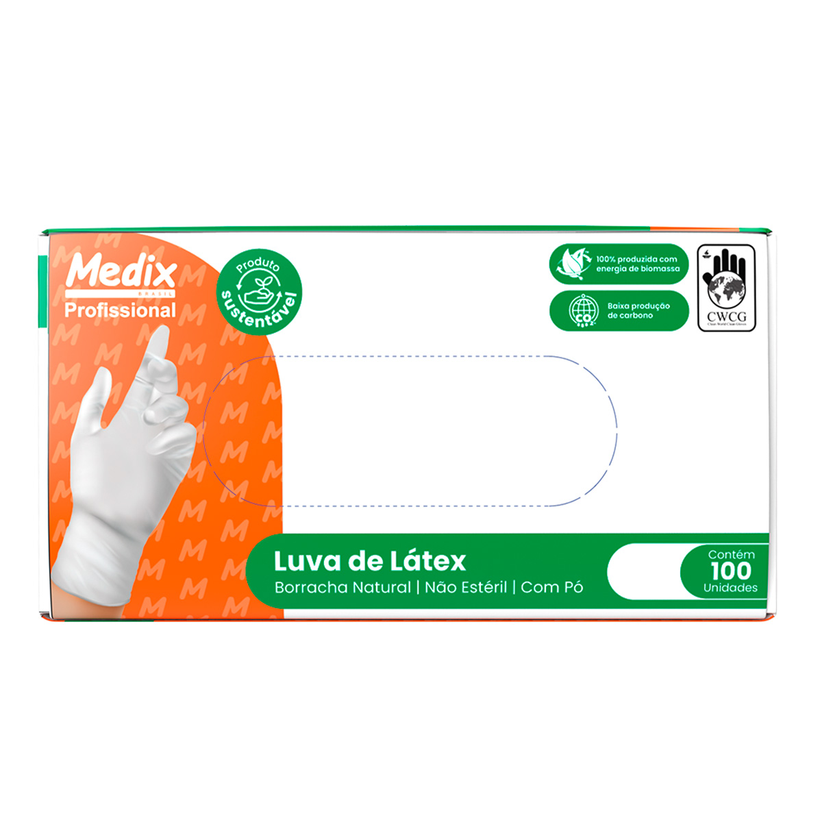 Luva Látex Descartável com Pó P CX 100UN | Medix