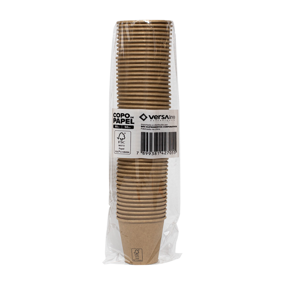 Copo Papel Kraft 80ml 50 unidades | Versaline