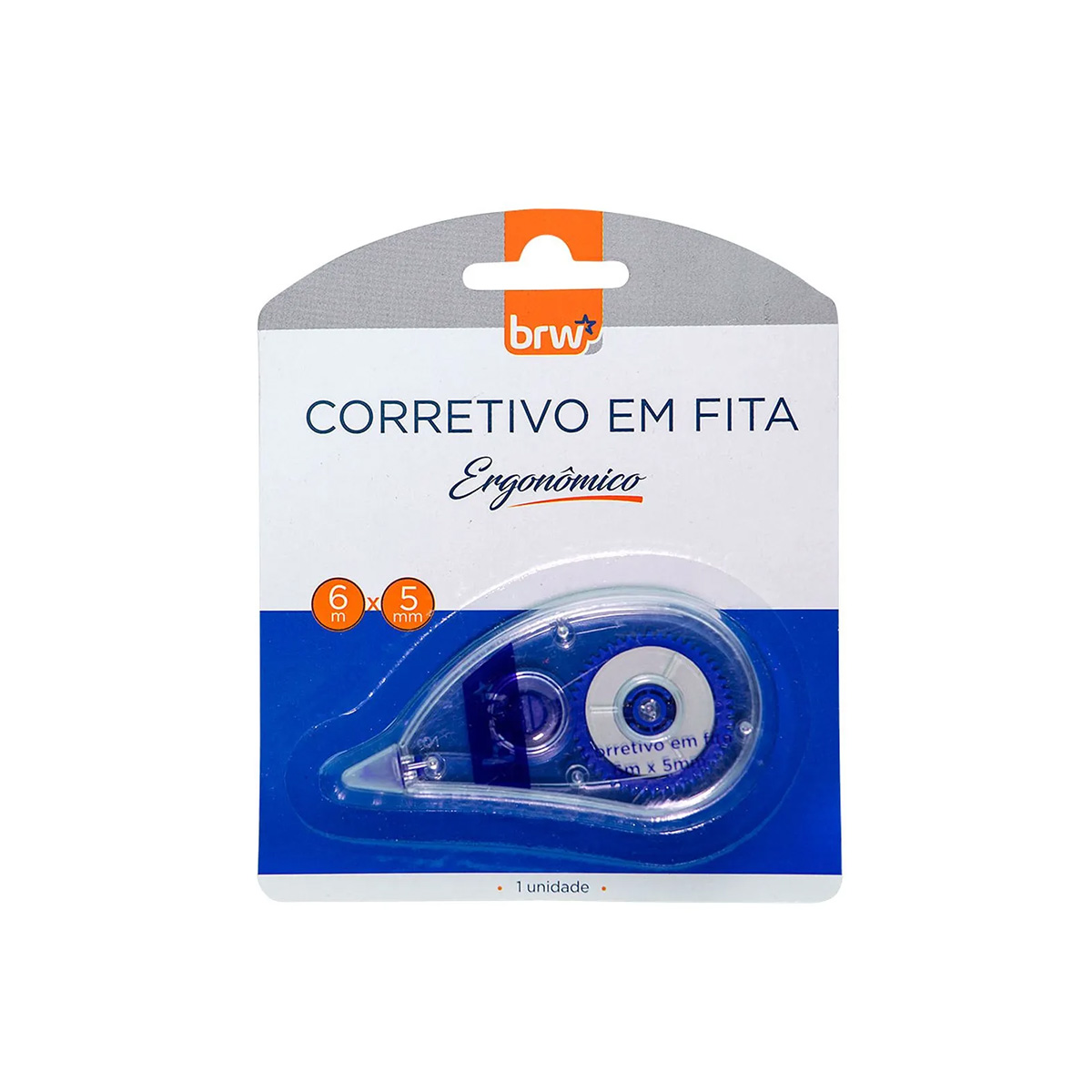 Fita Corretiva Branca CFT1002 5mm x 6M | BRW
