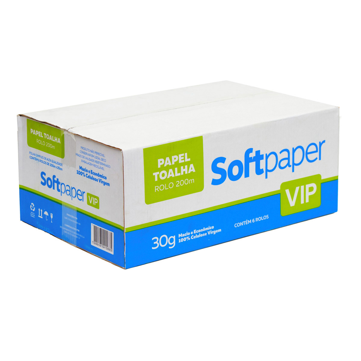 Papel Toalha Bobina 200m FS 30g FD 6UN | Softpaper Vip