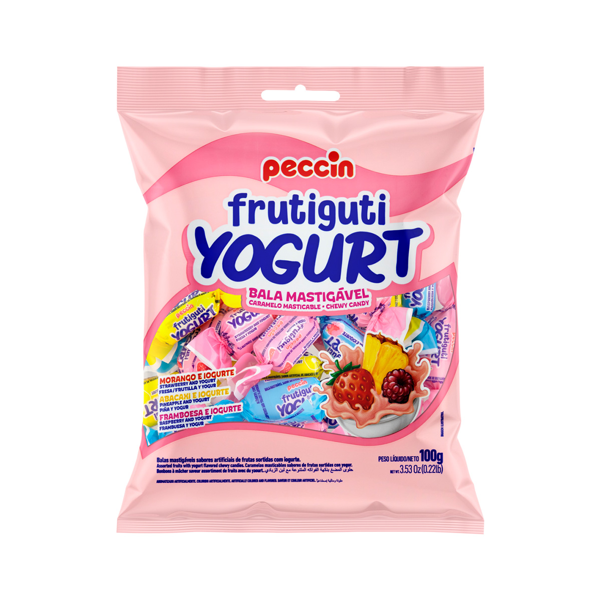 Bala Mastigável Frutiguti Sortida PCT 100g | Peccin