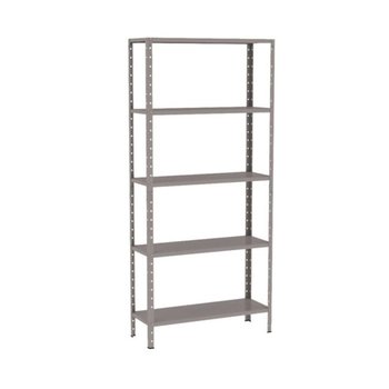 Estante em Aço Cinza EAF001 com 5 Prateleiras