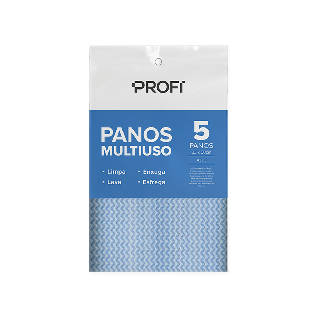 Pano Descartável Azul 35g/m2 0,33x0,50m 5 unidades | Profi