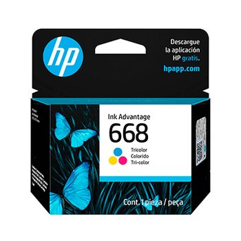 Cartucho de Tinta Original HP 668 Colorido 7FP36VL
