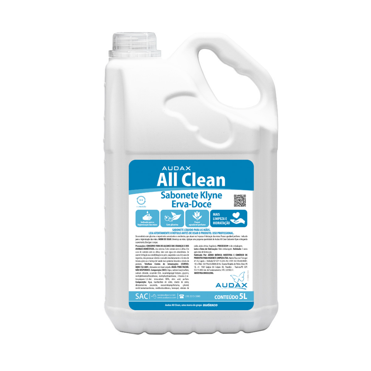 Sabonete Liquido Erva Doce Verde 5L | Audax Klyne