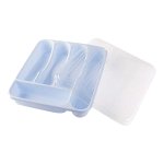 Porta Talheres Branco com Tampa | Plasvale