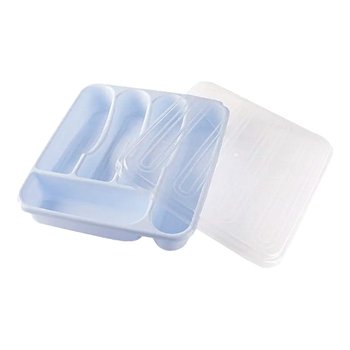 Porta Talheres Branco com Tampa | Plasvale