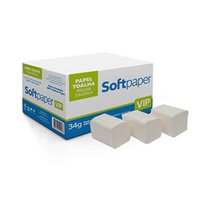 Papel Toalha Interfolhado Folha Dupla 34g 5000 folhas | Softpaper Vip