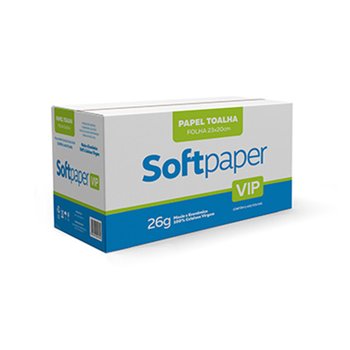 Papel Toalha Interfolhado Folha Simples 5000 folhas 26g | Softpaper Vip