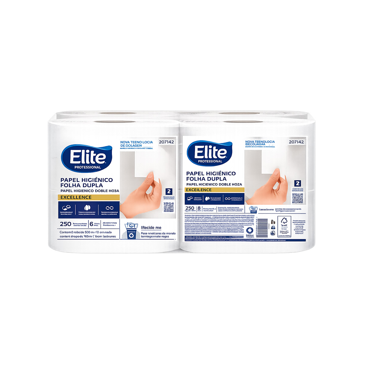 Papel Higiênico Rolo 250m 8 unidades | Elite