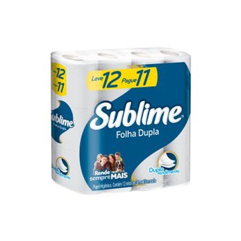 Papel Higiênico Folha Dupla Rolo 30 metros 12 rolos | Sublime